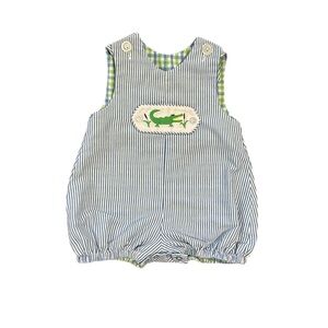 Vintage Plaid Reversible Baby Bubble Romper Size 6 months